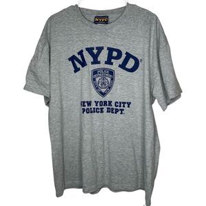 Vintage NYPD New York police Grey Gray t-shirt XL 100% cotton